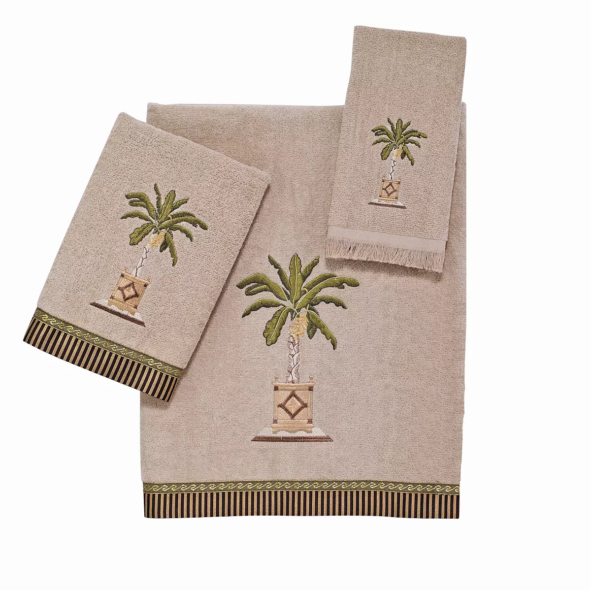 Avanti Banana Palm Embroidered Bath Towel