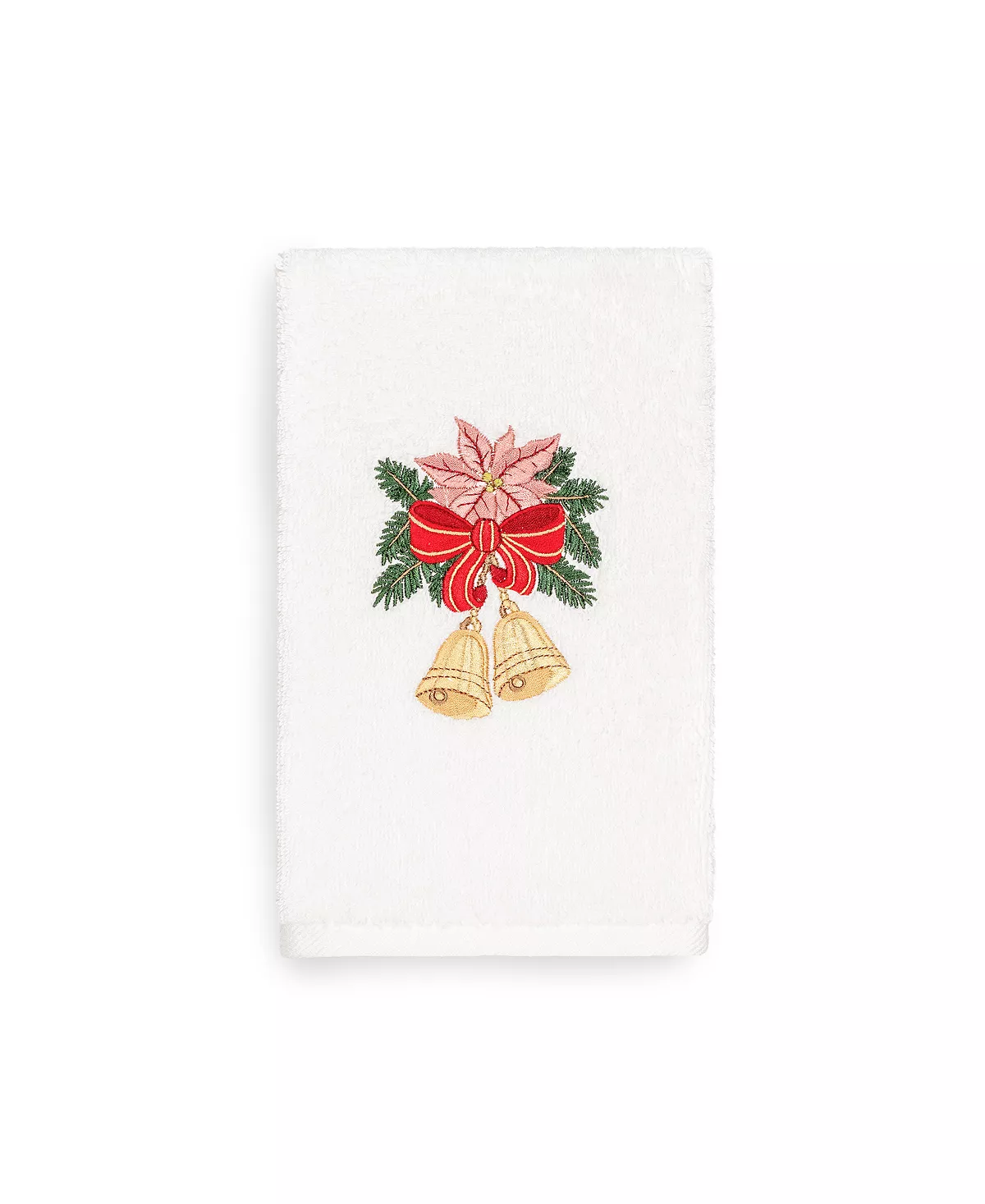 Linum Home Christmas Bells 100% Turkish Cotton Hand Towel 3 Linum Home Christmas Bells 100% Turkish Cotton Hand Towel - Image 3