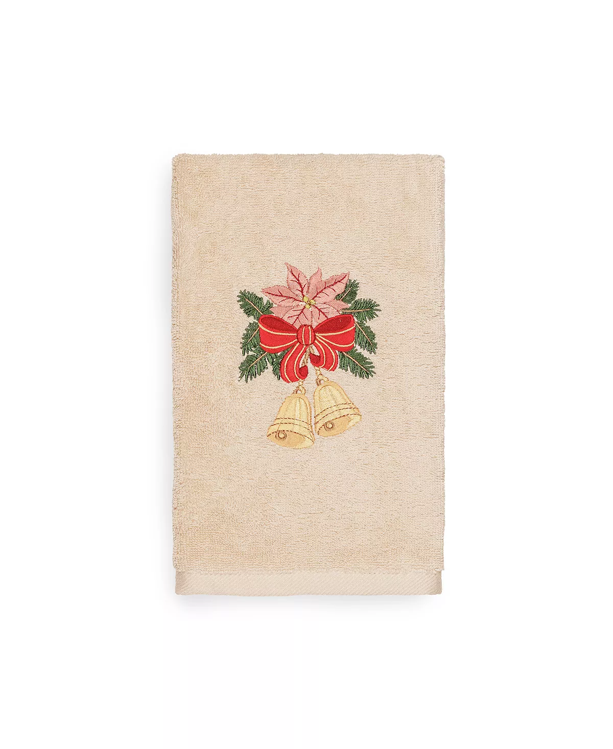 Linum Home Christmas Bells 100% Turkish Cotton Hand Towel 5 Linum Home Christmas Bells 100% Turkish Cotton Hand Towel - Image 5