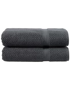 Linum Home Rringbone 2-Pc. Bath Towel Set