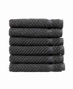 Linum Home Rringbone 6-Pc. Washcloth Set
