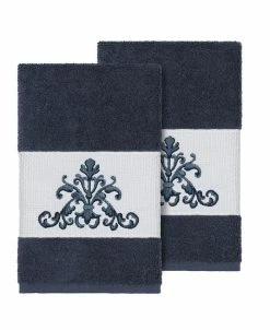 Linum Home Scarlet 2-Pc. Embellished Hand Towel Set