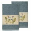Linum Home Serenity 2-Pc. Embellished Hand Towel Set