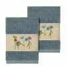 Linum Home Serenity 2-Pc. Embellished Washcloth Set