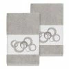 Linum Home Annabelle 2-Pc. Embellished Hand Towel Set