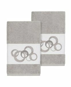 Linum Home Annabelle 2-Pc. Embellished Hand Towel Set