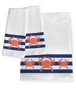 Laural Home Crab Stripe Bath Towel