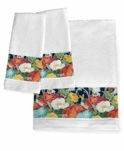 Laural Home Midnight Floral Bath Towel