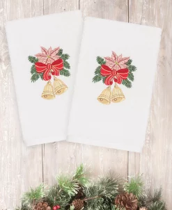 Linum Home Christmas Bells 100% Turkish Cotton 2-Pc. Hand Towel Set