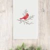 Linum Home Christmas Cardinal 100% Turkish Cotton Hand Towels