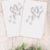 Linum Home Christmas Dove 100% Turkish Cotton 2-Pc. Hand Towel Set