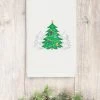 Linum Home Christmas Three Trees 100% Turkish Cotton Hand Towel