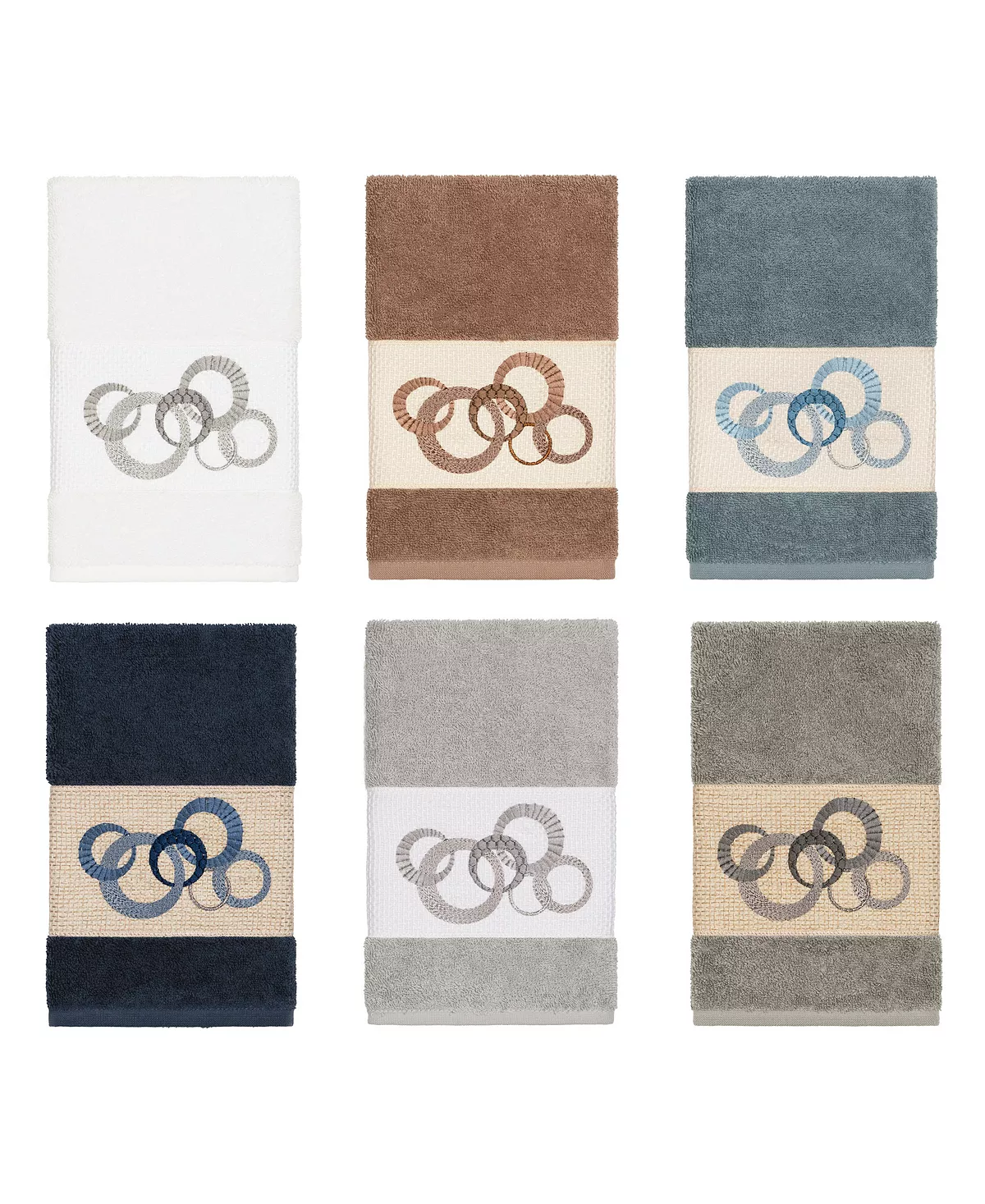 Linum Home Turkish Cotton Annabelle Embellished Hand Towel - Image 3