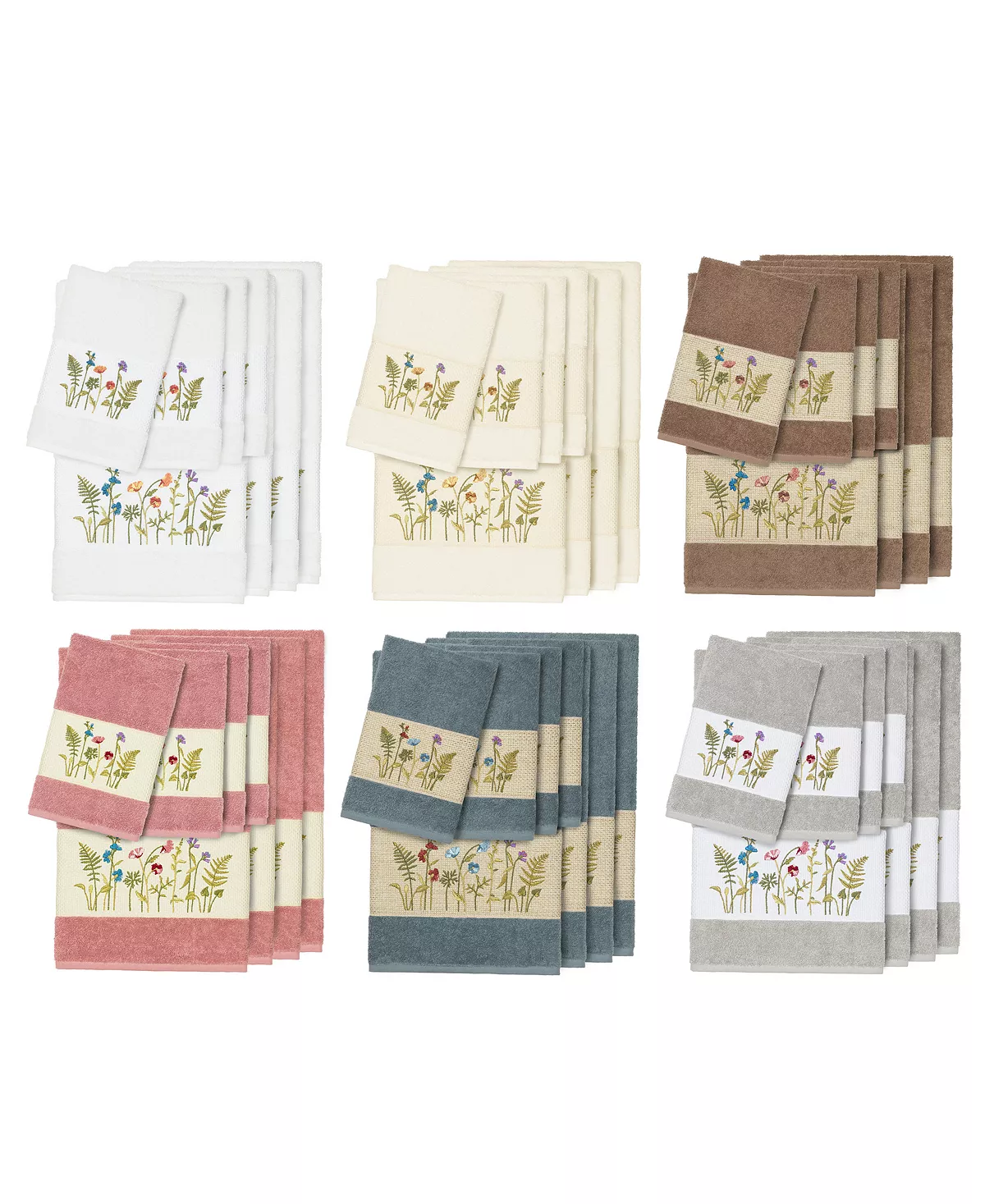 Linum Home Turkish Cotton Serenity 8-Pc. Embellished Towel Set - Image 2