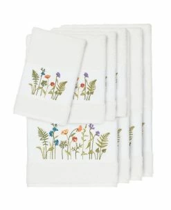 Linum Home Turkish Cotton Serenity 8-Pc. Embellished Towel Set