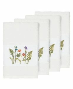 Linum Home Turkish Cotton Serenity 4-Pc. Embellished Hand Towel Set