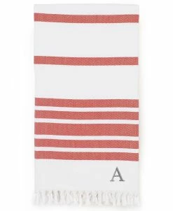 Linum Home Personalized Herringbone Pestemal Beach Towel