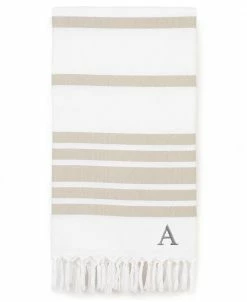 Linum Home Personalized Herringbone Pestemal Beach Towel