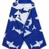 Linum Home Kids 100% Turkish Aegean Cotton Hooded Easy Bath And Beach Wrap For Boys