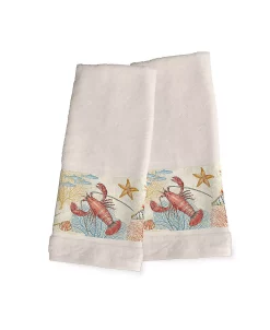 Laural Home Oceana 2-Pc. Hand Towel Set