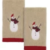 Avanti Snowman Gathering Fingertip Towels, 2 Piece