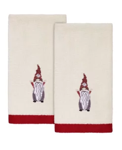 Avanti Christmas Gnomes Fingertip Towels, 2 Piece