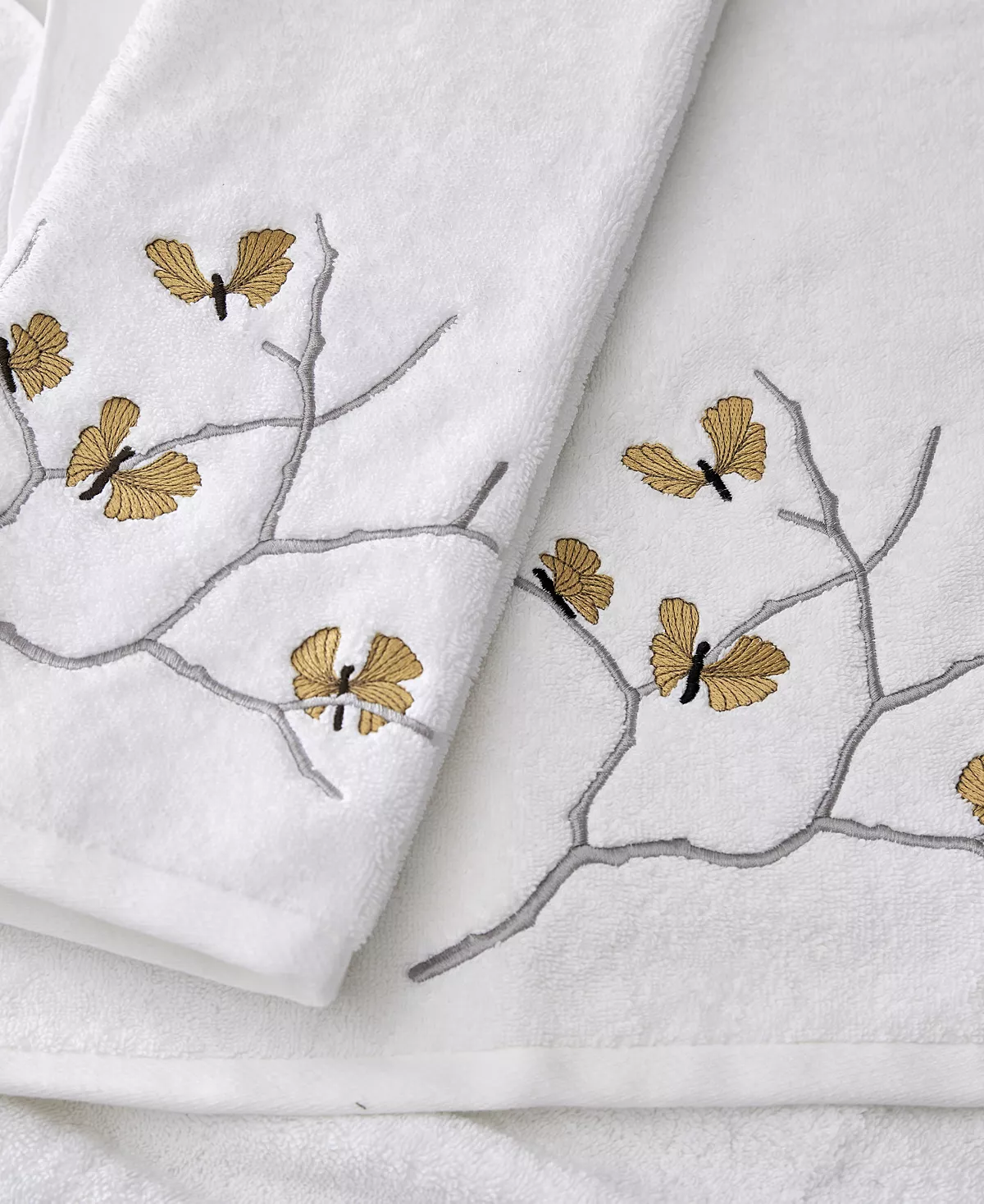 Michael Aram Butterfly Gingko Embroidered Towel Set, 2 Pieces - Image 5