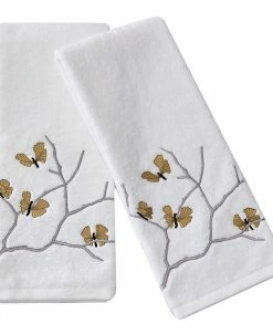 Michael Aram Butterfly Gingko Embroidered Towel Set, 2 Pieces
