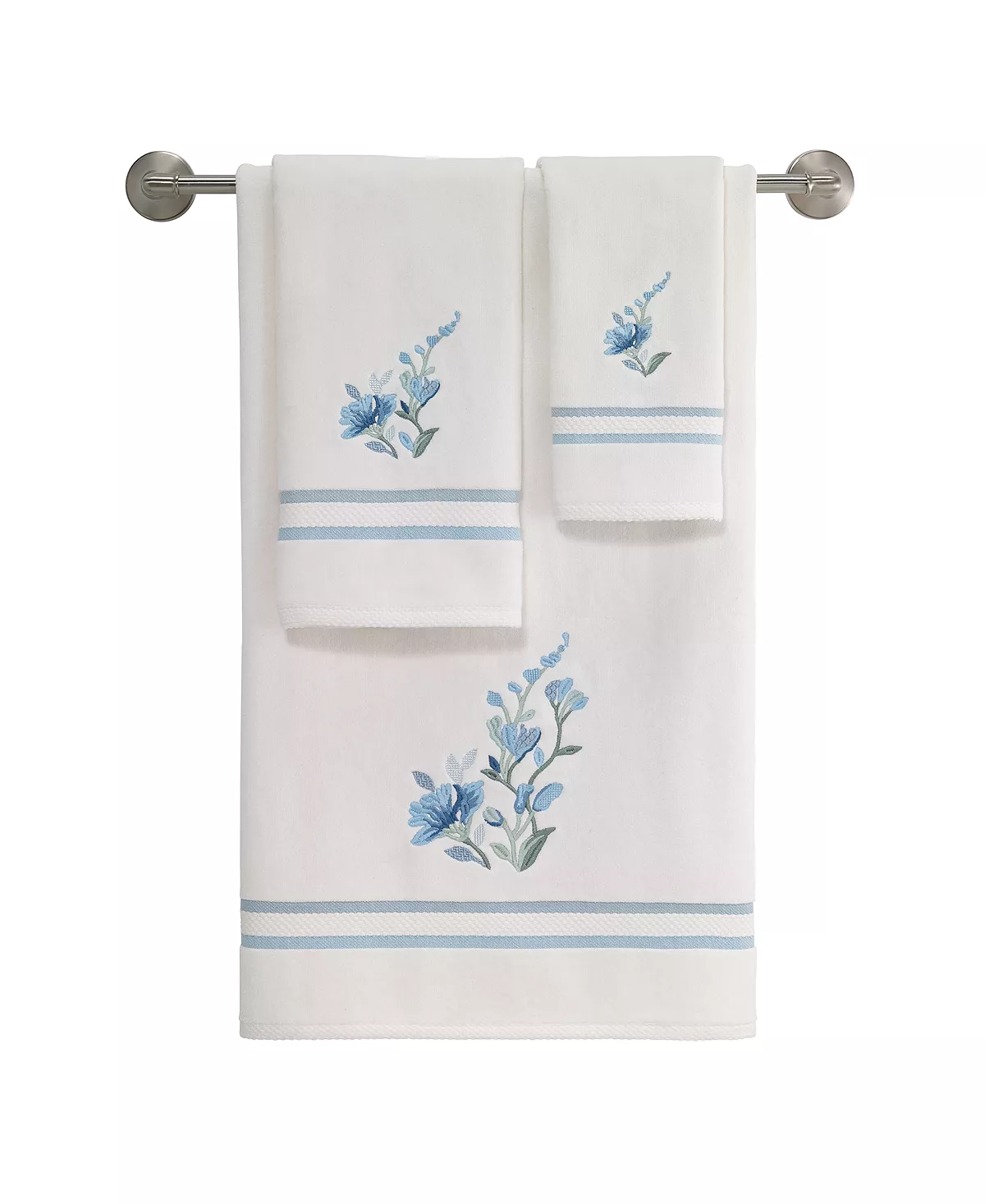 Avanti Garden View Cotton Embroidered Bath Towel 3 Avanti Garden View Cotton Embroidered Bath Towel - Image 3