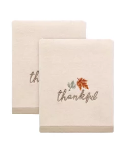 Avanti 30 X 16 Cotton Exclusive Of Embellishment, Grateful Patch Hand Towel Set, 2 Piece