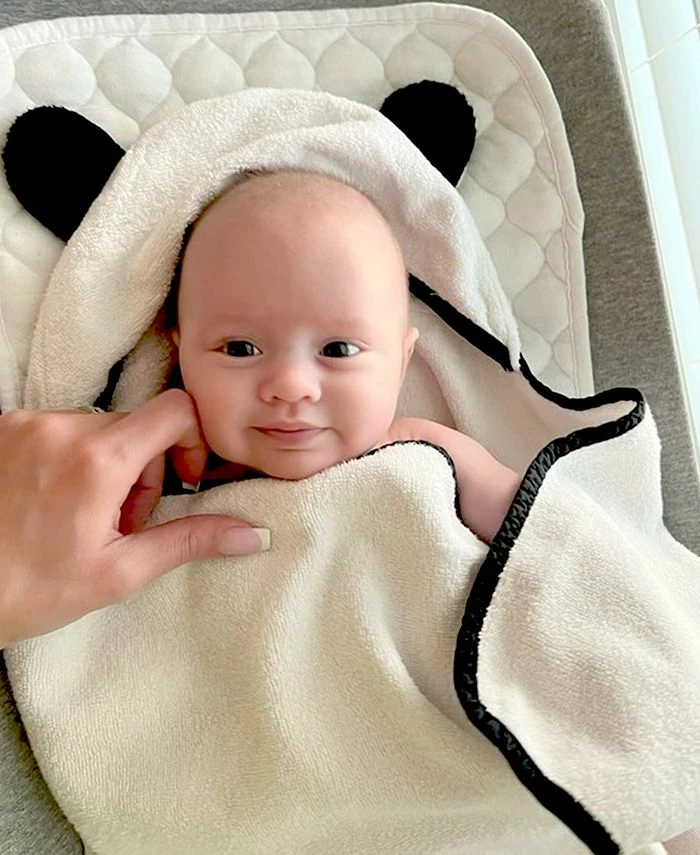 BedVoyage Panda Baby Viscose From Bamboo Bath Essentials, 8pc Baby Gift Set - Image 4