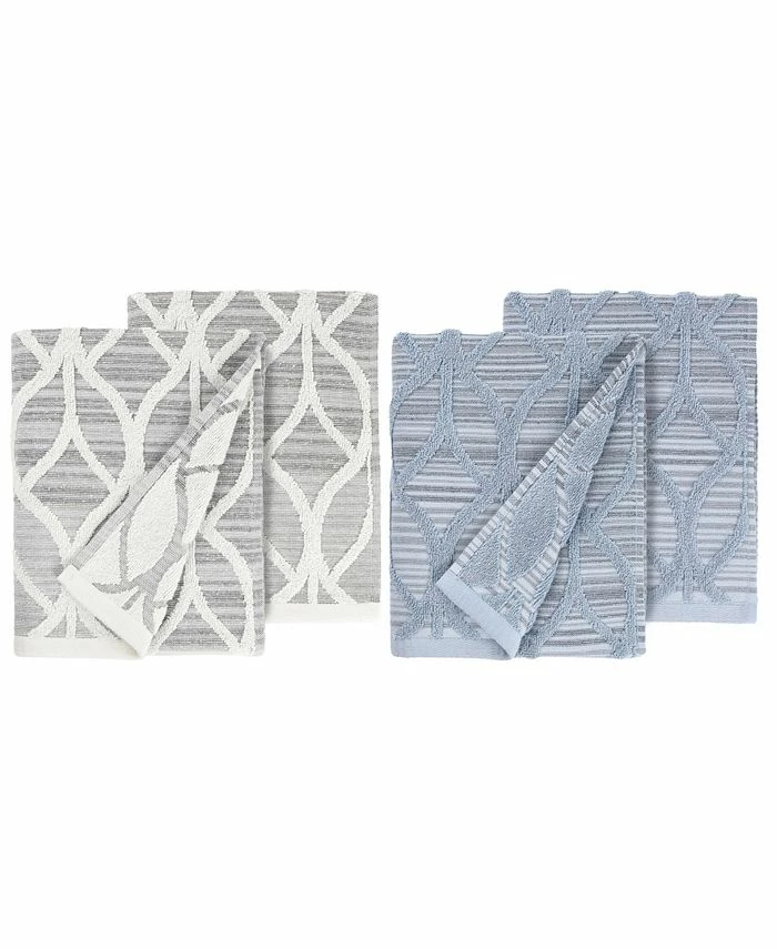 Linum Home Textiles Alev Jacquard 2 Piece Turkish Cotton Hand Towels Set - Image 4