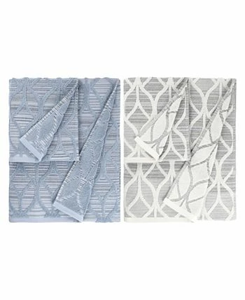 Linum Home Textiles Alev Jacquard 2 Piece Turkish Cotton Bath Towel Set - Image 3