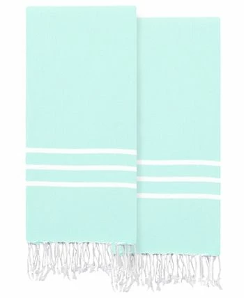 Linum Home Textiles Alara Pestemal Pack Of 2 100% Turkish Cotton Beach Towel - Image 2