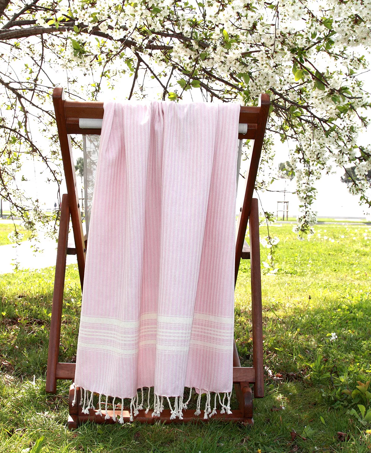 Linum Home Textiles Luxe Herringbone Pestemal Pack Of 2 100% Turkish Cotton Beach Towel - Image 6