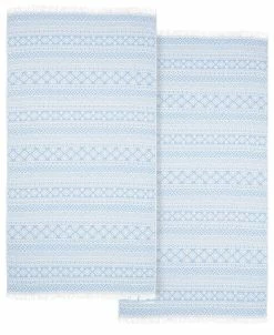 Linum Home Textiles Sea Breeze Pestemal Pack Of 2 100% Turkish Cotton Beach Towel