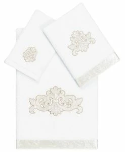 Linum Home Textiles Turkish Cotton May Embellished Towel Set, 3 Piece