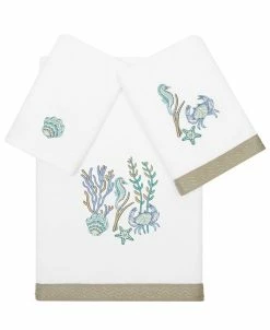 Linum Home Textiles Turkish Cotton Aaron Embellished Towel Set, 3 Piece