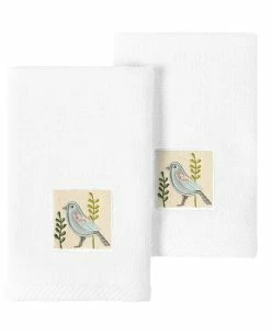 Linum Home Textiles Turkish Cotton Belinda Embellished Fingertip Towel Set, 2 Piece