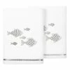 Linum Home Textiles Turkish Cotton Figi Embellished Hand Towel Set, 2 Piece