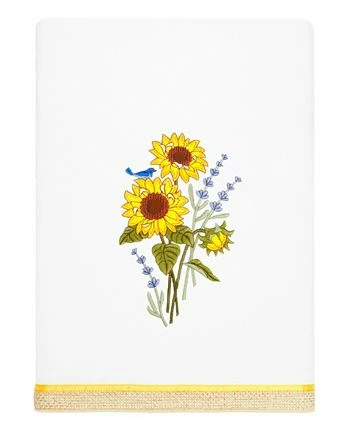 Linum Home Textiles Turkish Cotton Girasol Embellished Towel Set, 3 Piece - Image 2