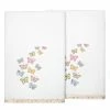 Linum Home Textiles Turkish Cotton Mariposa Embellished Bath Towel Set, 2 Piece