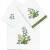 Linum Home Textiles Turkish Cotton Botanica Embellished Towel Set, 3 Piece