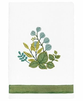 Linum Home Textiles Turkish Cotton Botanica Embellished Towel Set, 3 Piece - Image 3
