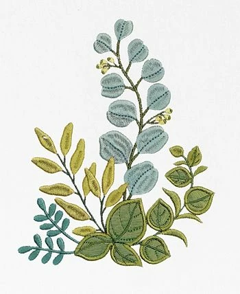 Linum Home Textiles Turkish Cotton Botanica Embellished Towel Set, 3 Piece - Image 5