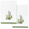 Linum Home Textiles Turkish Cotton Botanica Embellished Bath Towel Set, 2 Piece