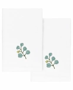 Linum Home Textiles Turkish Cotton Botanica Embellished Fingertip Towel Set, 2 Piece