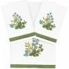 Linum Home Textiles Turkish Cotton Botanica Embellished Towel Set, 3 Piece