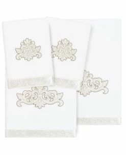 Linum Home Textiles Turkish Cotton May Embellished Towel Set, 4 Piece