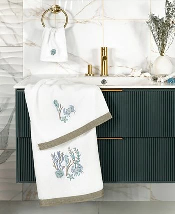 Linum Home Textiles Turkish Cotton Aaron Embellished Towel Set, 4 Piece - Image 5